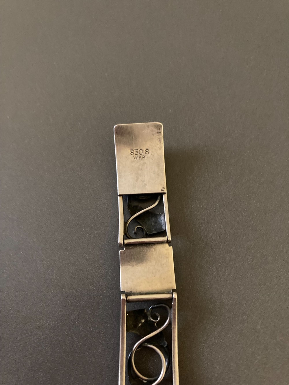 Danish Silver Bracelet. 1940s. View V