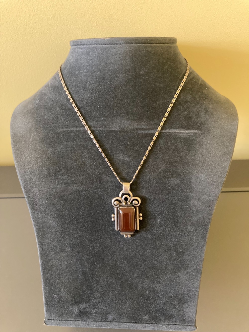 Danish Silver Pendant. 1940s. View III