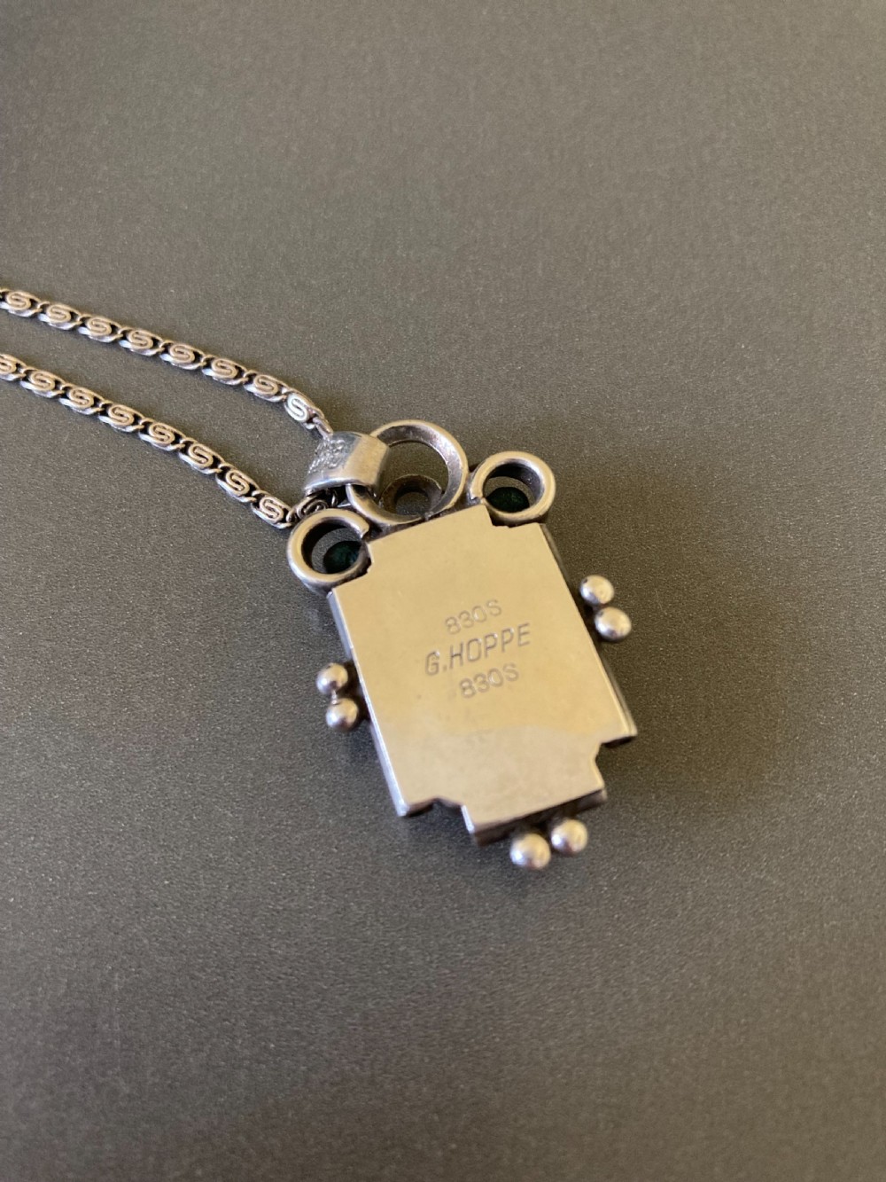 Danish Silver Pendant. 1940s. View V