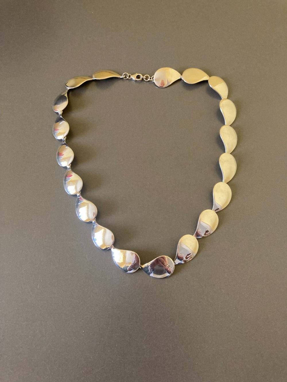 Danish Silver Necklace. By Randers Silver. 1960s.