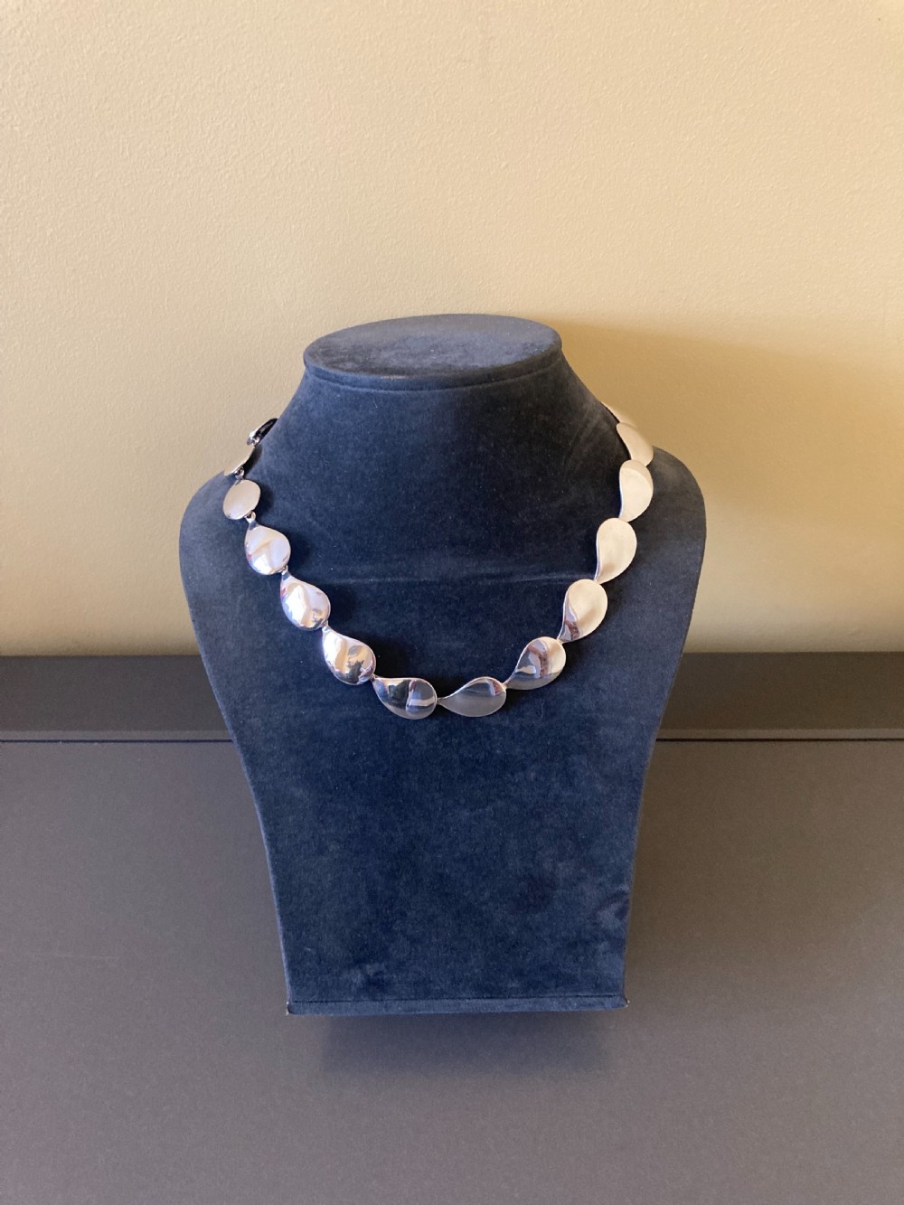 Danish Silver Necklace. By Randers Silver. 1960s. View III