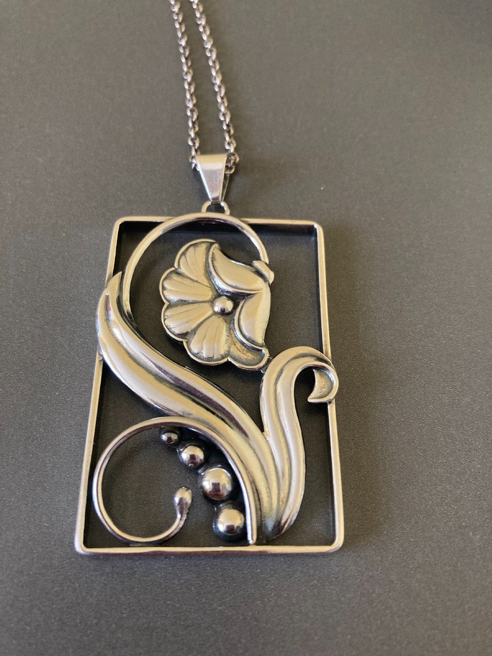 Danish Silver Pendant. 1930s. View II