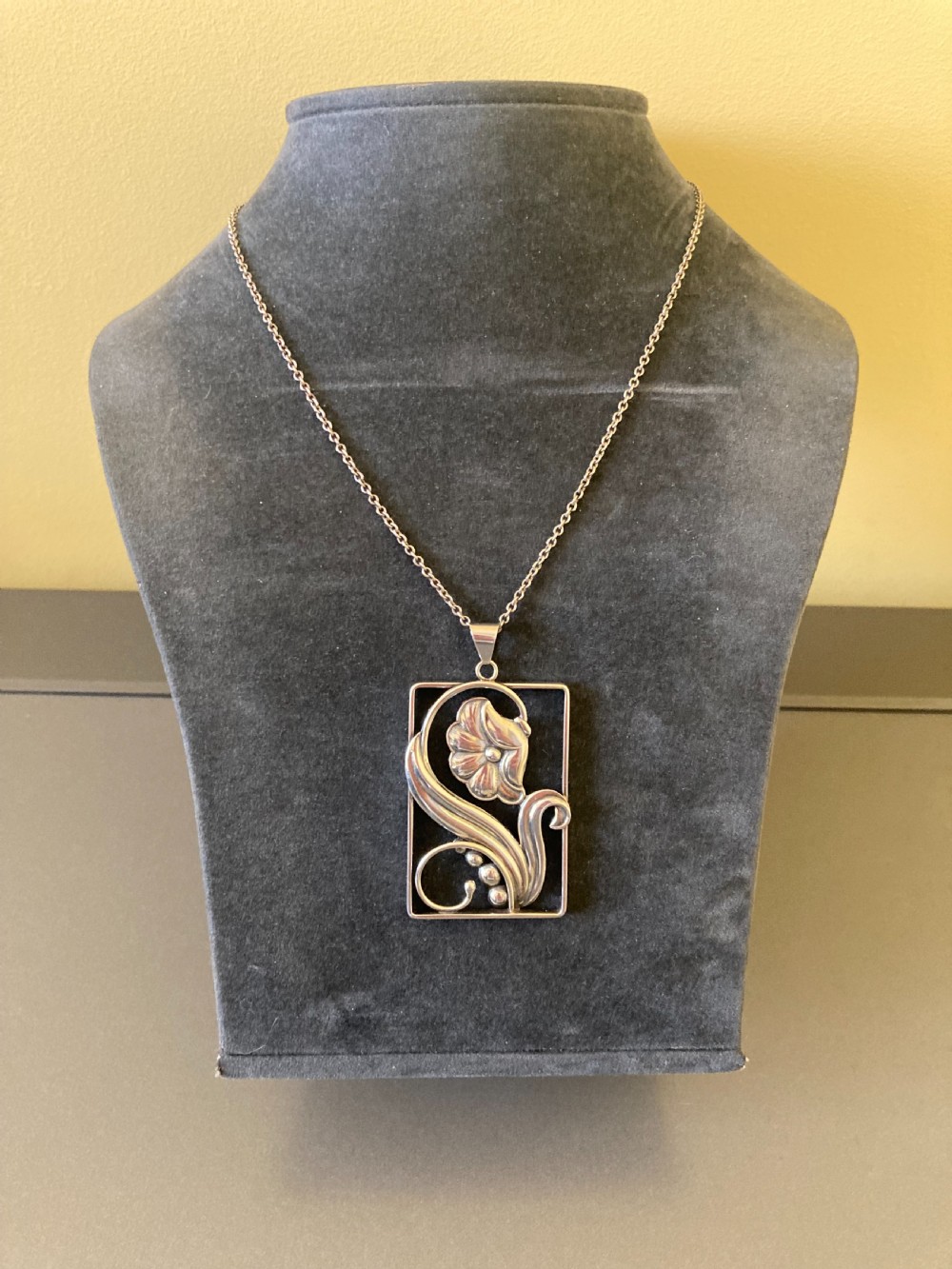 Danish Silver Pendant. 1930s. View III