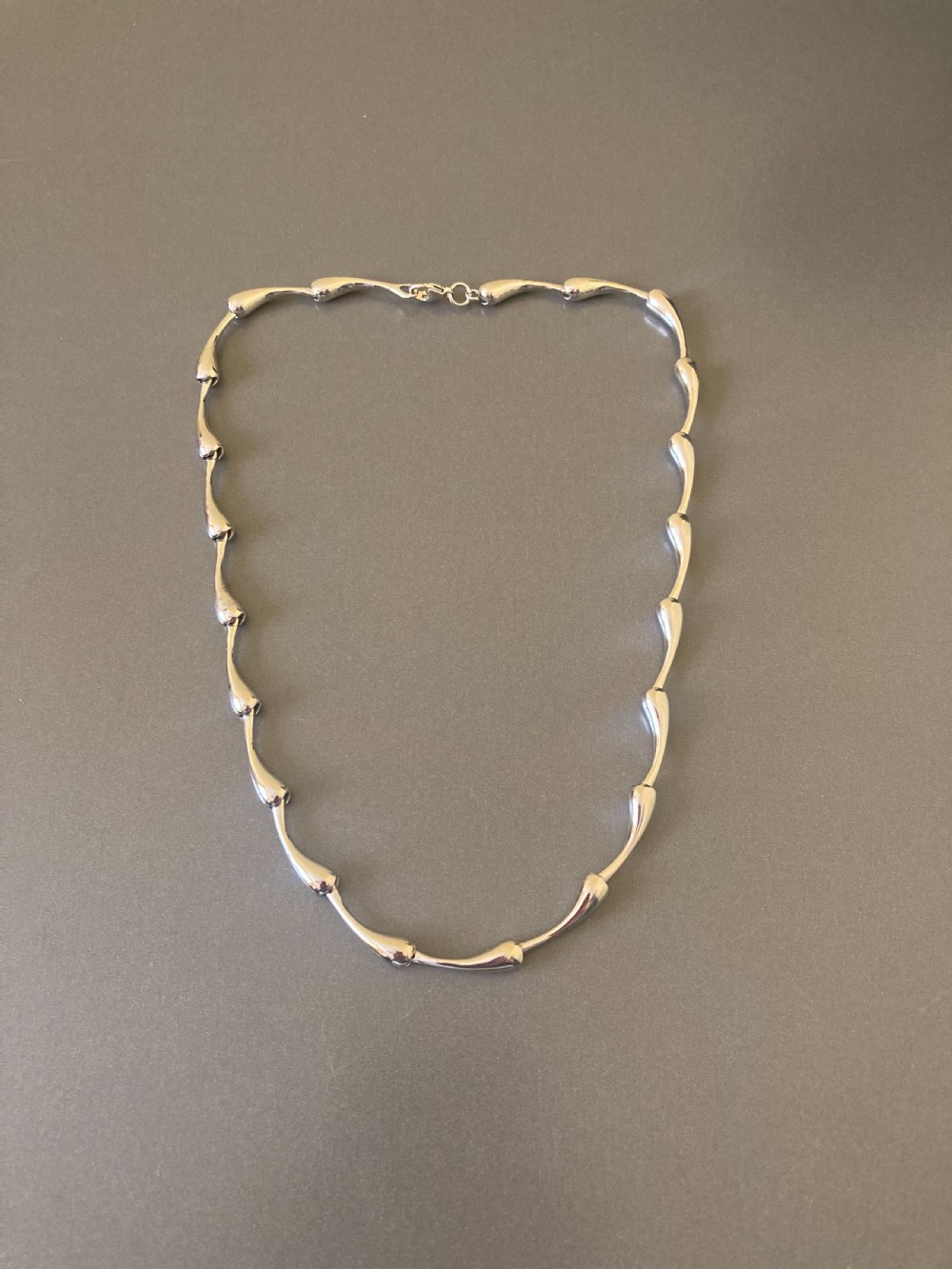 Danish Silver Necklace. 1960s. By Randers Silver.