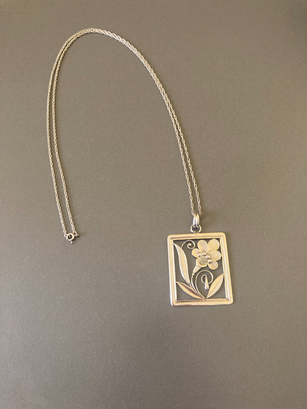 Danish Silver Pendant. 1940s.