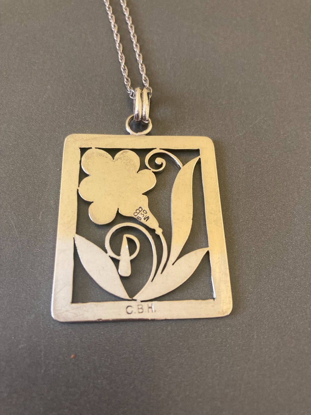 Danish Silver Pendant. 1940s. View VI