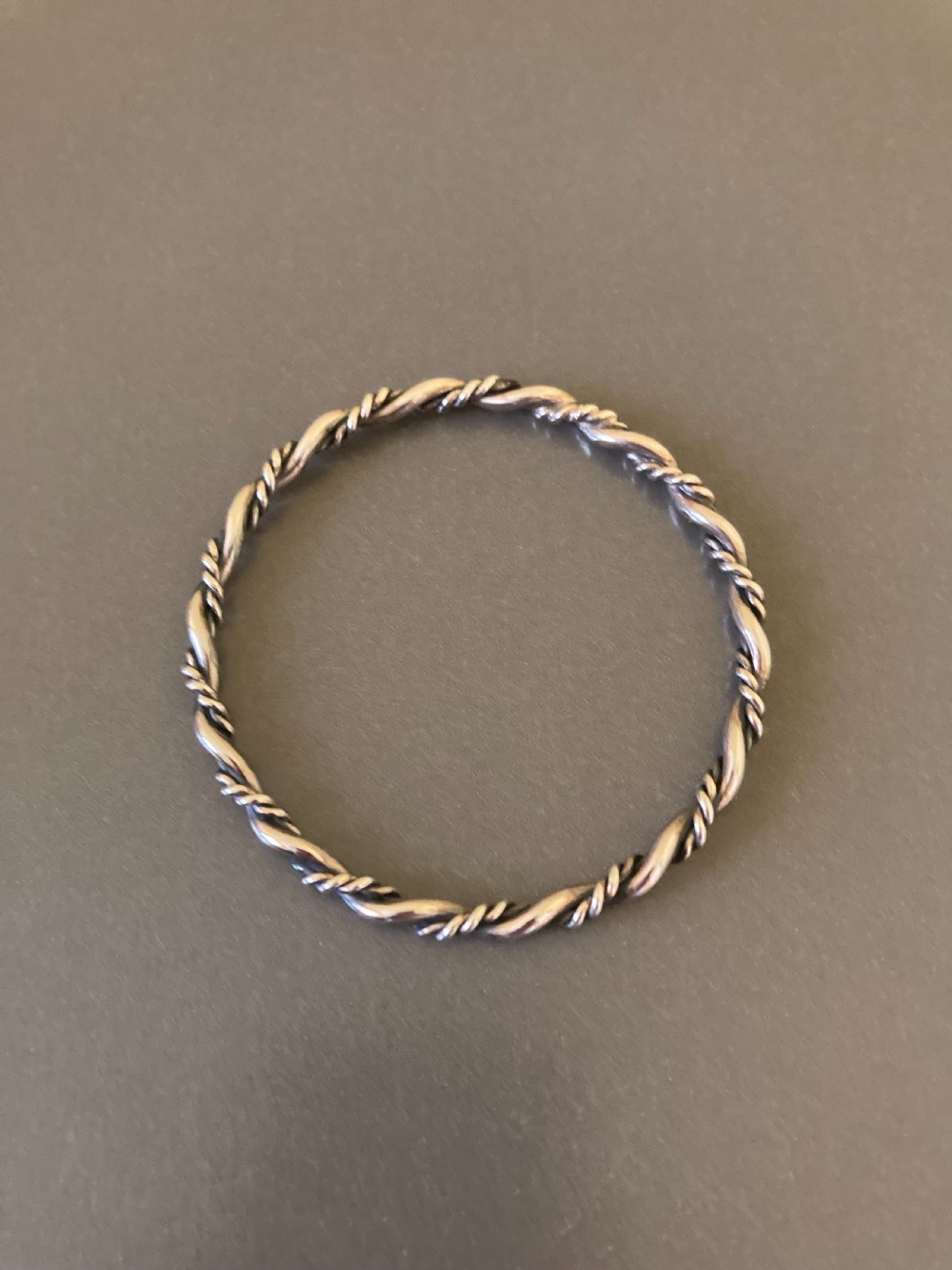 Danish Silver Bangle. By Randers Silver. 1950s.