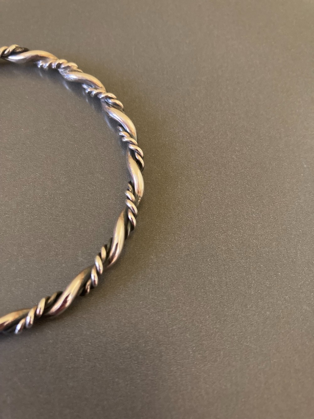 Danish Silver Bangle. By Randers Silver. 1950s. View II