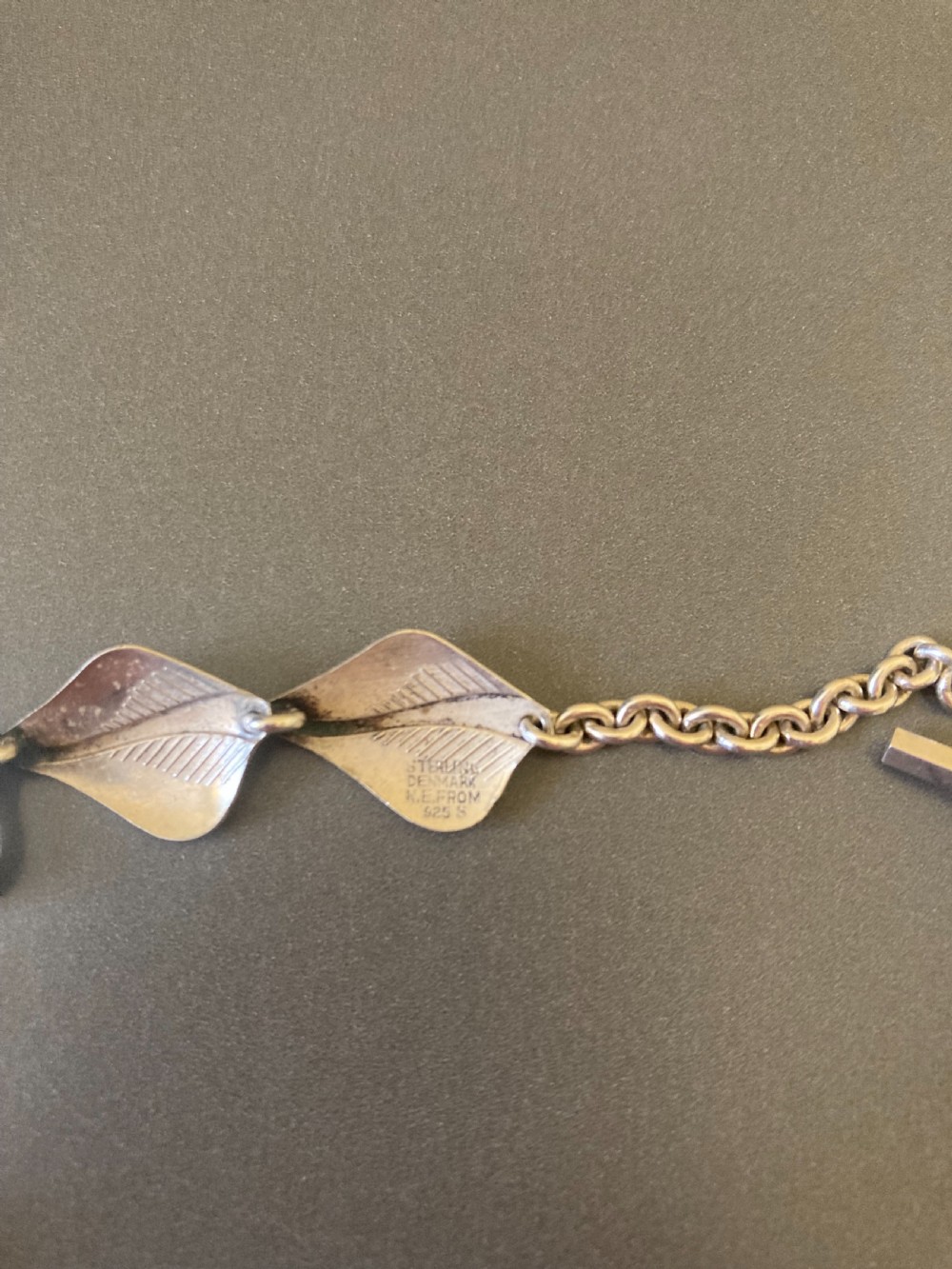 Danish Silver Necklace. By N E From. 1950s. View V
