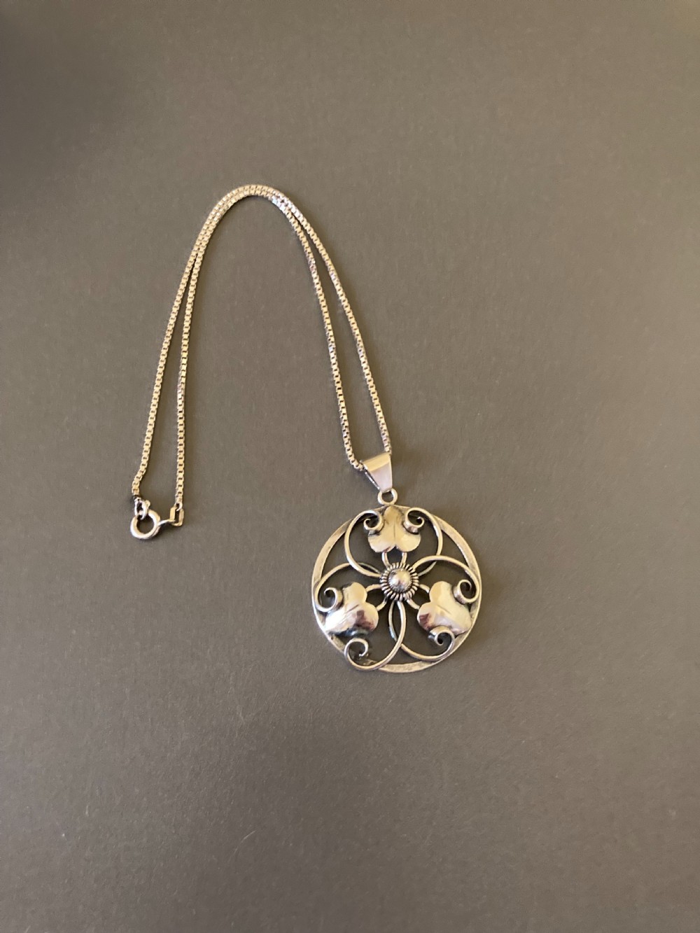 Danish Silver Pendant. 1940s.
