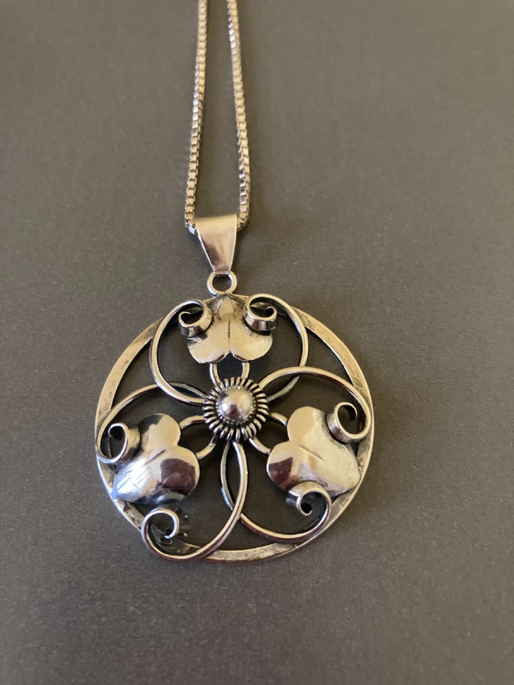 Danish Silver Pendant. 1940s. View II