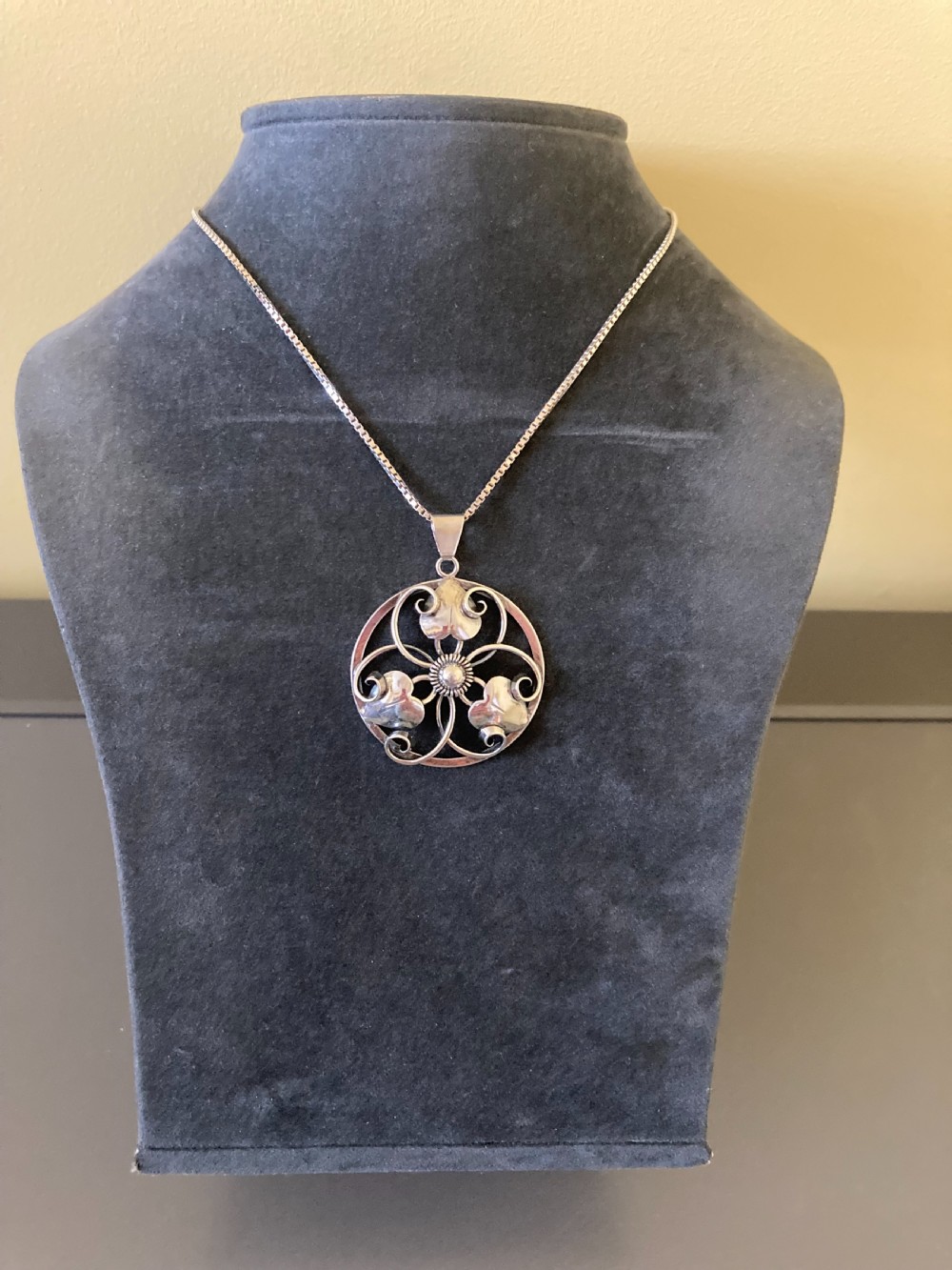 Danish Silver Pendant. 1940s. View III