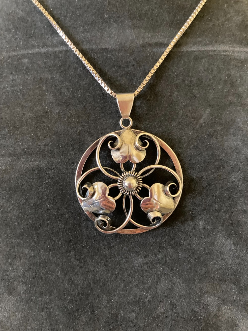 Danish Silver Pendant. 1940s. View IV
