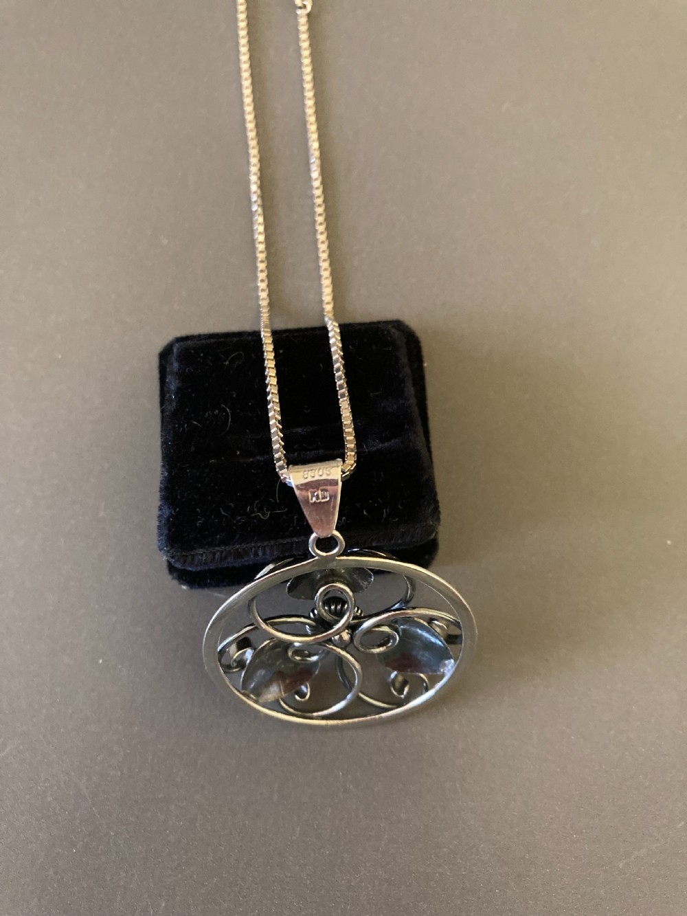 Danish Silver Pendant. 1940s. View VI
