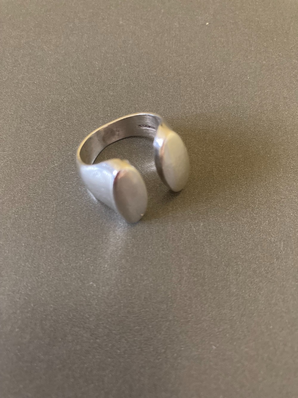 Danish Silver Ring. 1960s. By N E From. View II