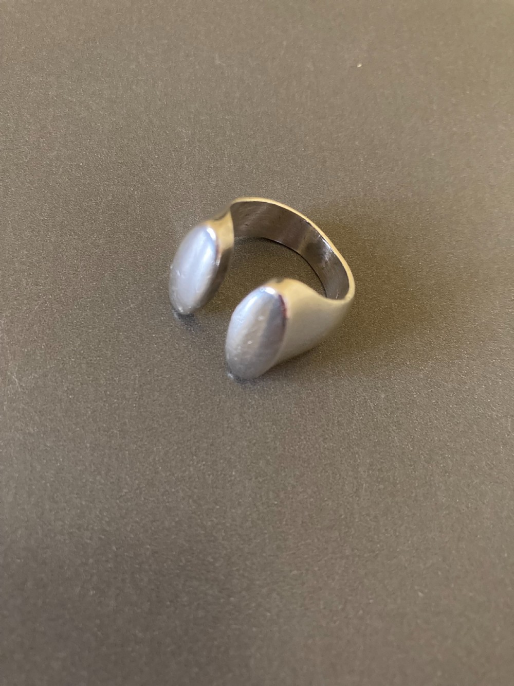 Danish Silver Ring. 1960s. By N E From. View III