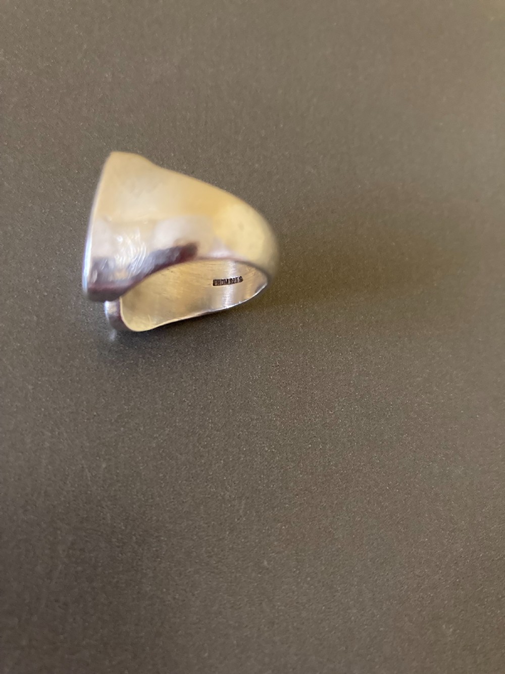 Danish Silver Ring. 1960s. By N E From. View VI