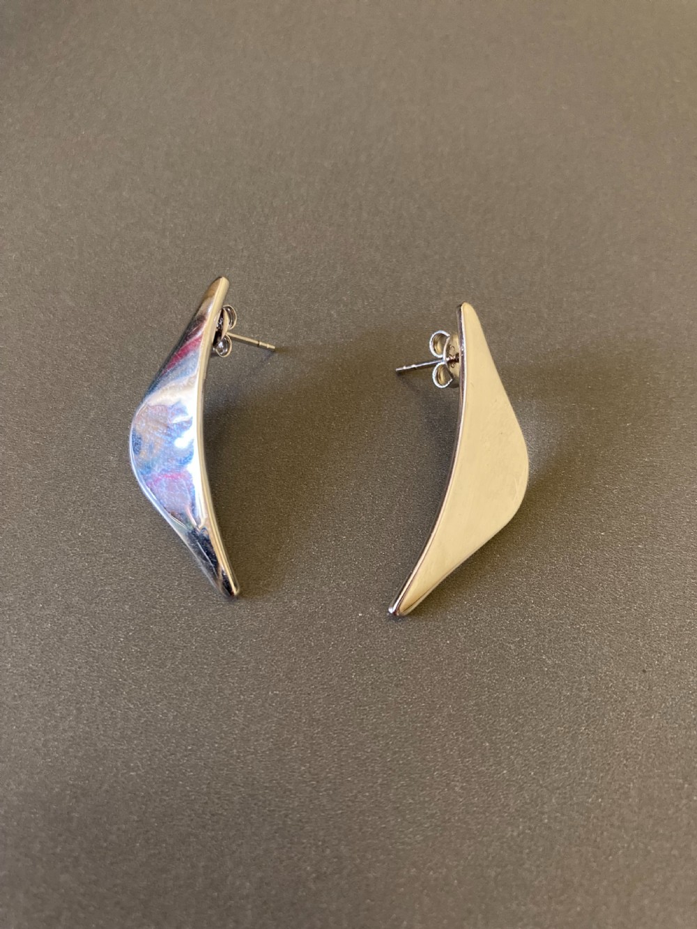 Danish Silver Earrings. 1960s. By Randers Silver.