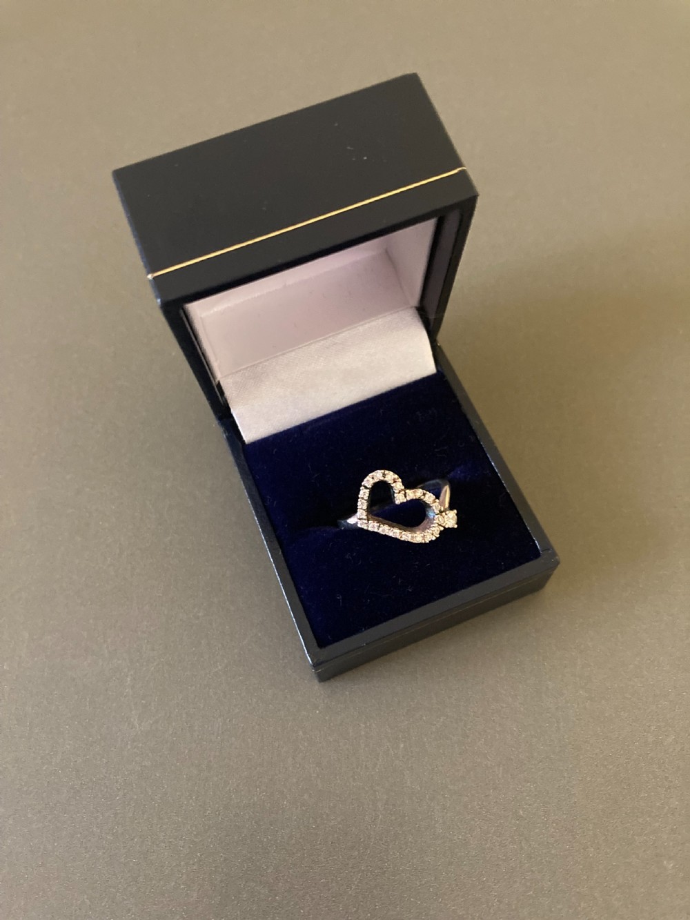 Danish Silver and Zirconia Ring. 1960s. By Randers Silver. 