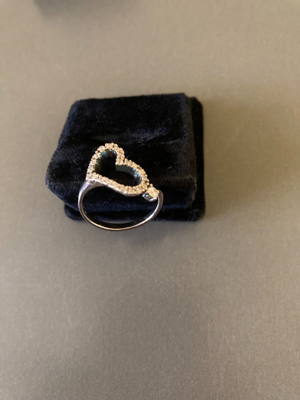 Danish Silver and Zirconia Ring. 1960s. By Randers Silver.  View II