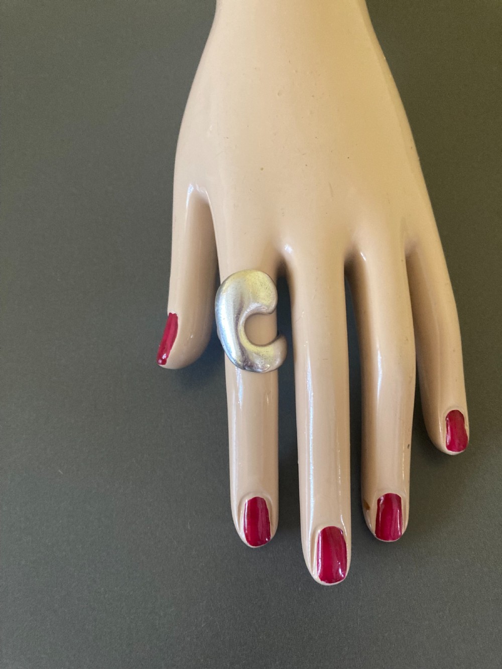 Danish Silver Ring. By Jacob Hull. 1960s.