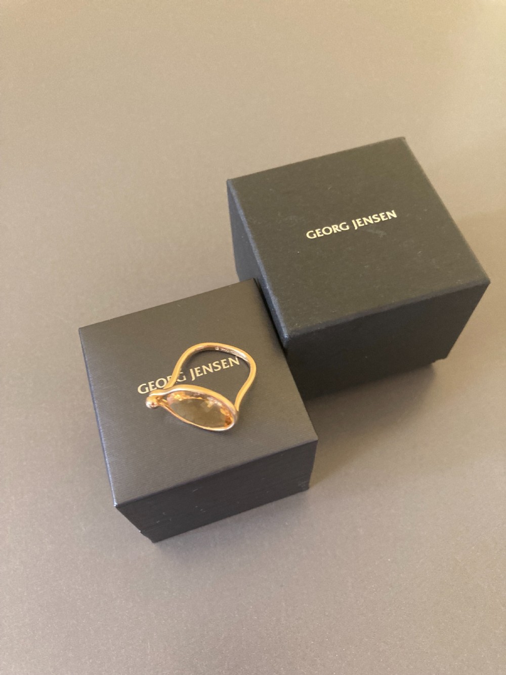 Georg Jensen 18ct Gold and Citrine 