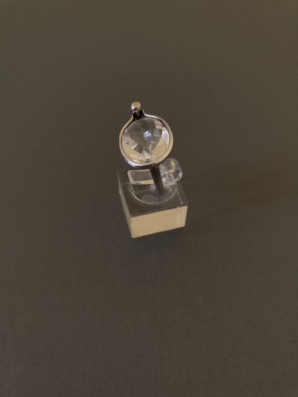 Georg Jensen Danish Silver Ring with Rock Crystal. 