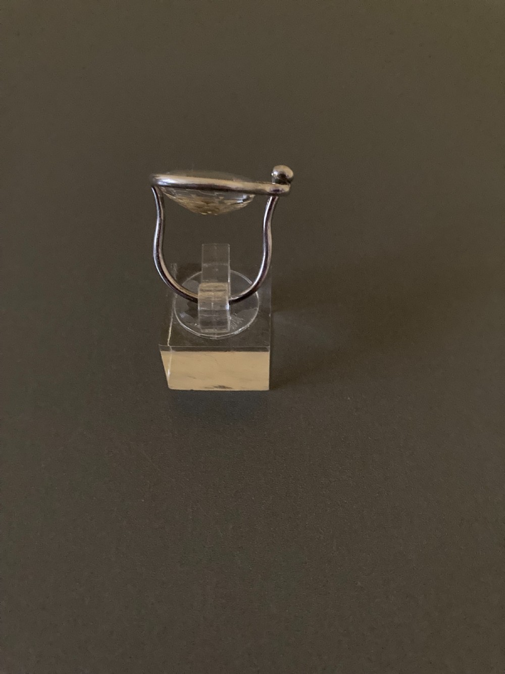 Georg Jensen Danish Silver Ring with Rock Crystal. 
