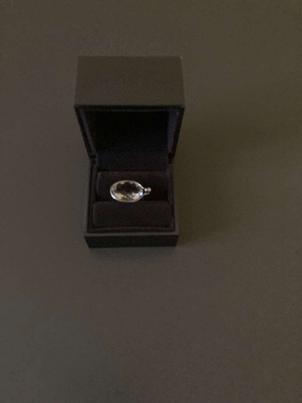 Georg Jensen Danish Silver Ring with Rock Crystal. 