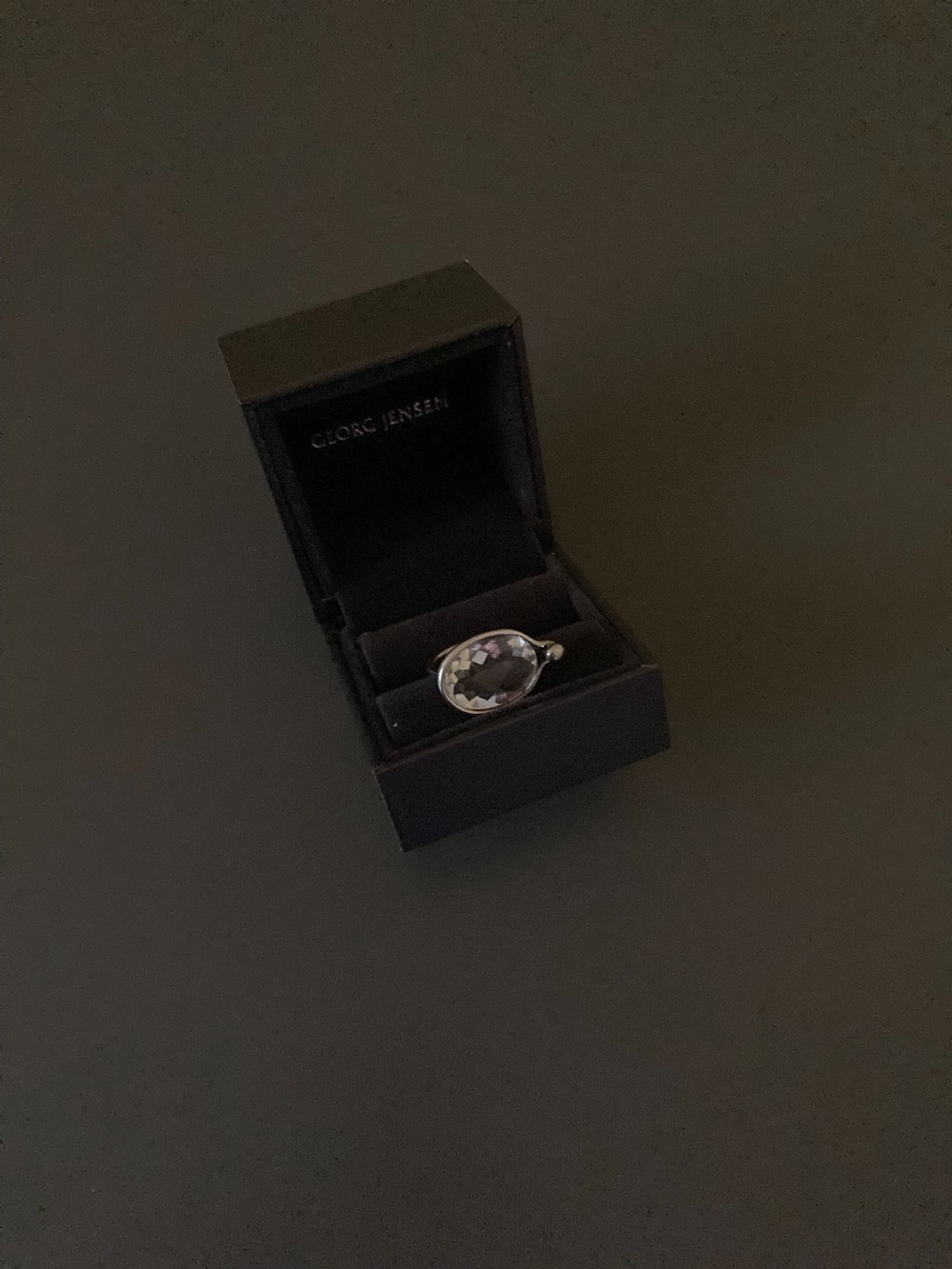 Georg Jensen Danish Silver Ring with Rock Crystal. 