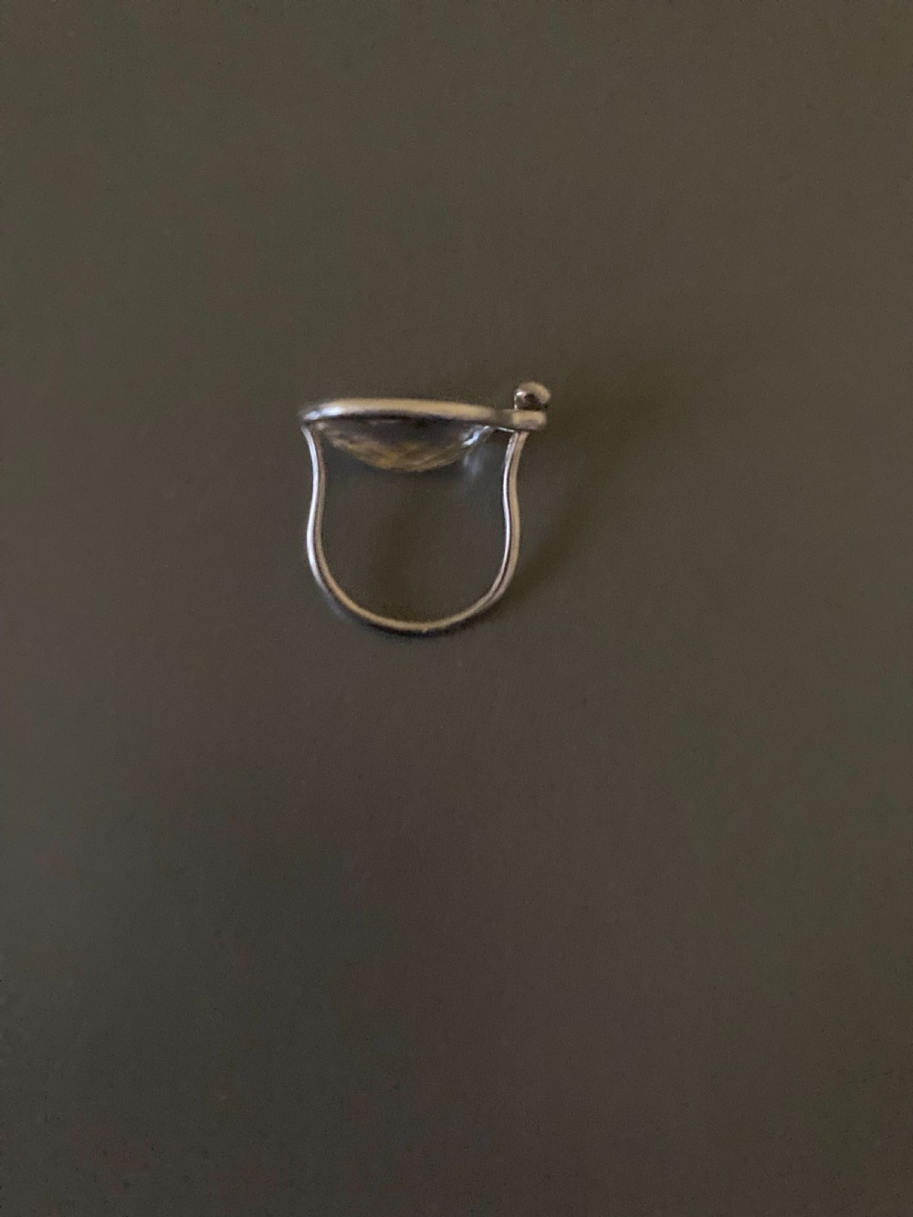 Georg Jensen Danish Silver Ring with Rock Crystal. 