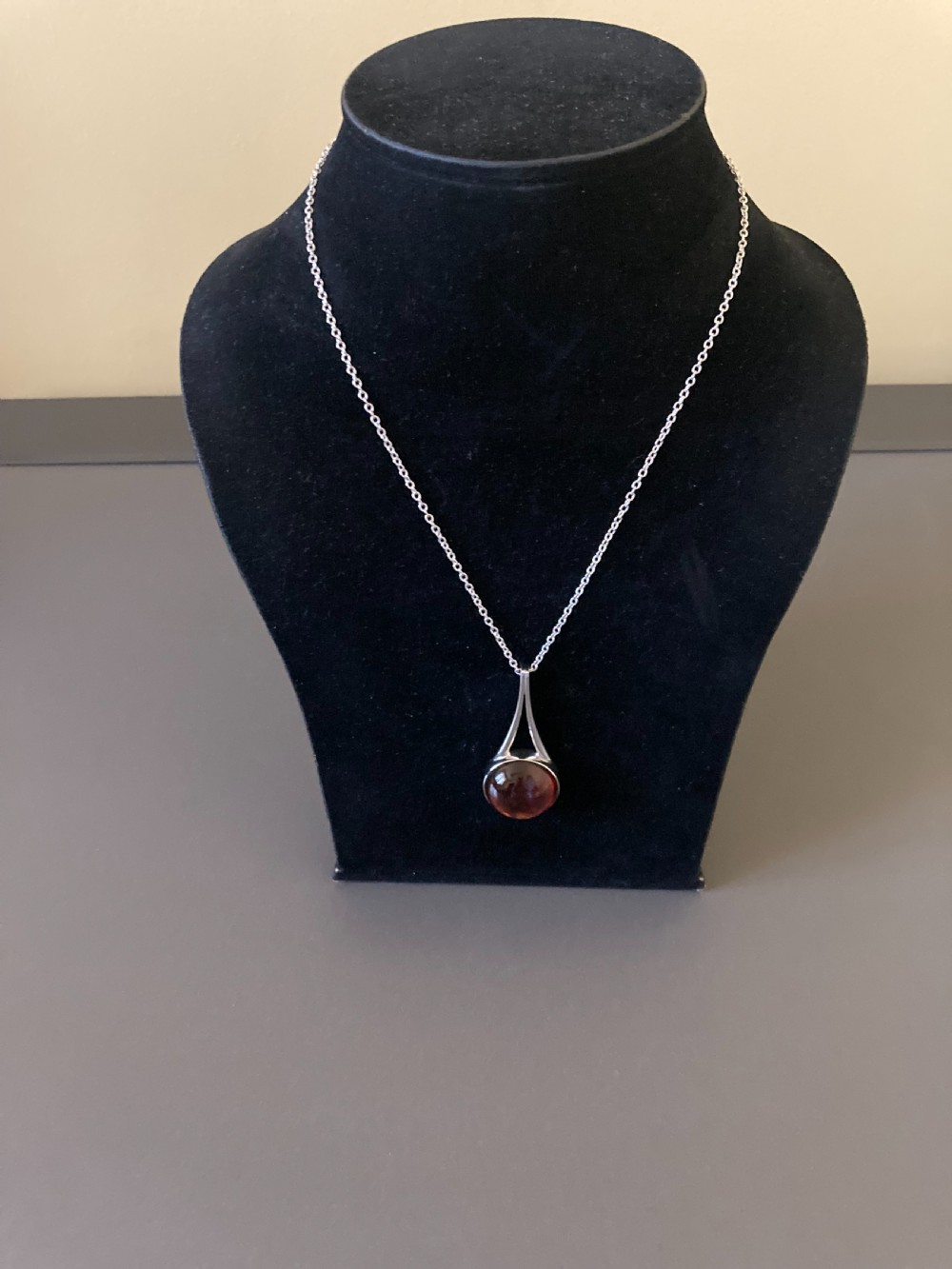 Danish Silver and Amber Pendant. 1960s. By Niels Erik From. View V