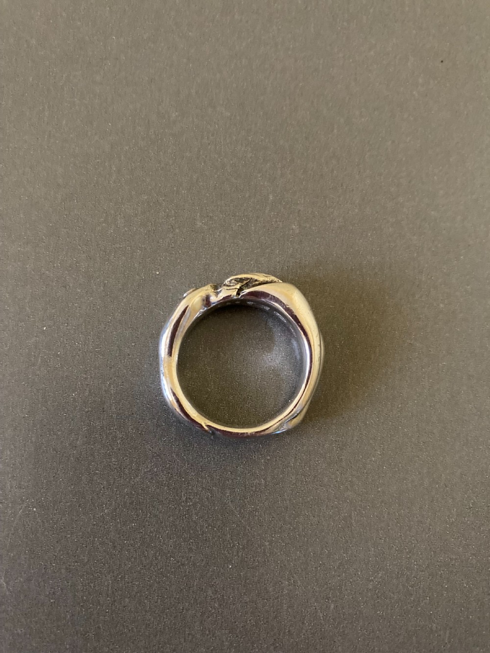 Georg Jensen Danish Silver Ring. By Ole Kortzau. View IV