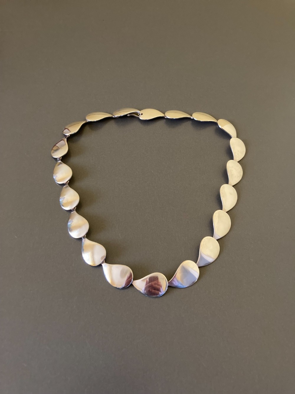 Danish Silver Necklace. By Randers Silver. 1960s.