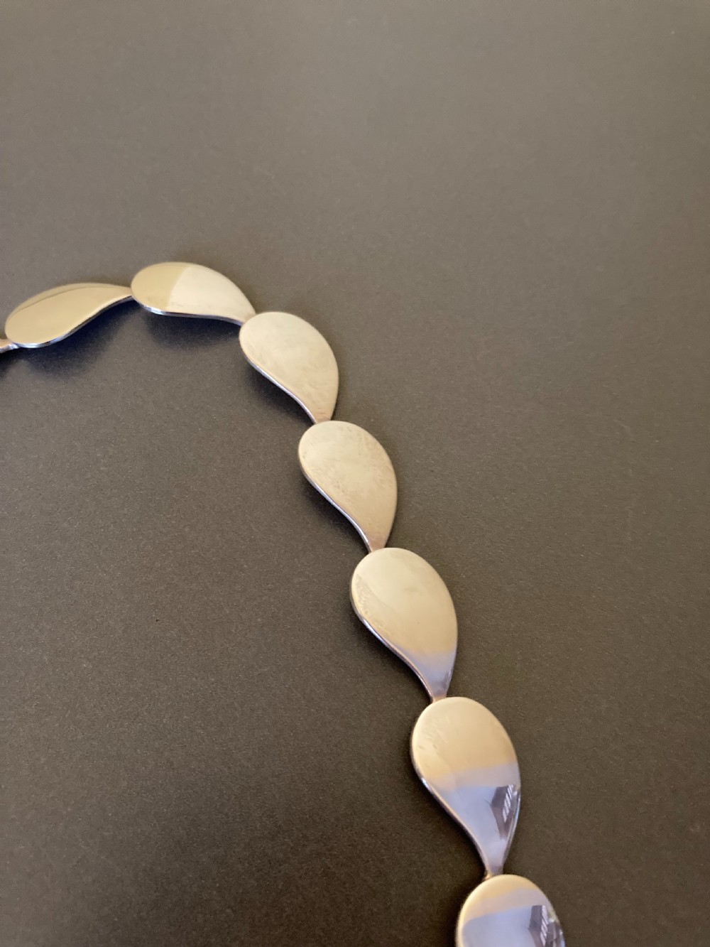 Danish Silver Necklace. By Randers Silver. 1960s. View II