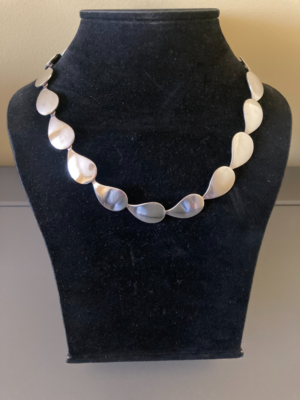 Danish Silver Necklace. By Randers Silver. 1960s. View III