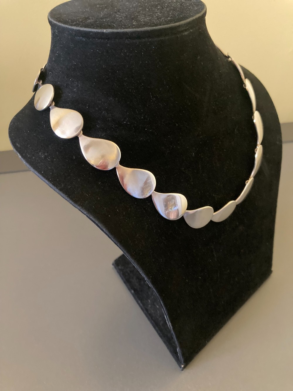 Danish Silver Necklace. By Randers Silver. 1960s. View IV