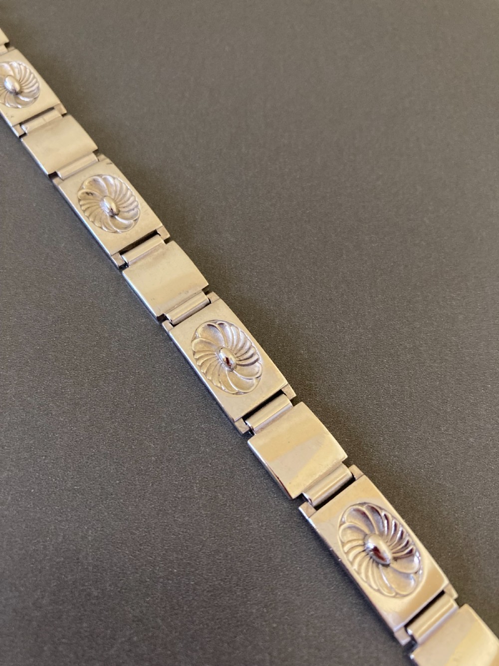 Georg Jensen Danish Silver Bracelet. No 56B. By Henry Pilstrup. View II
