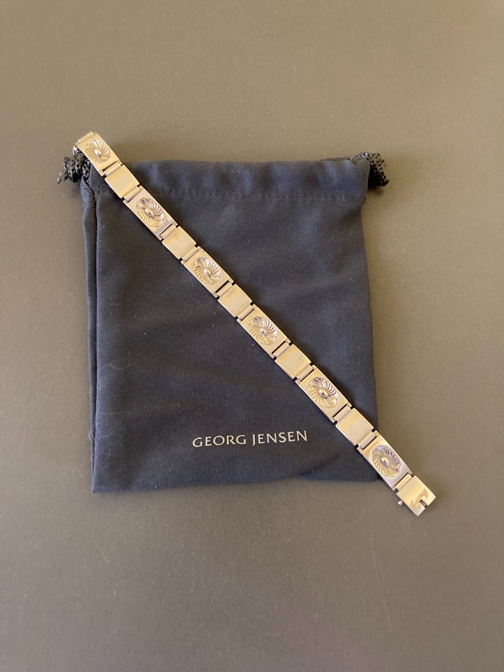 Georg Jensen Danish Silver Bracelet. No 56B. By Henry Pilstrup. View III