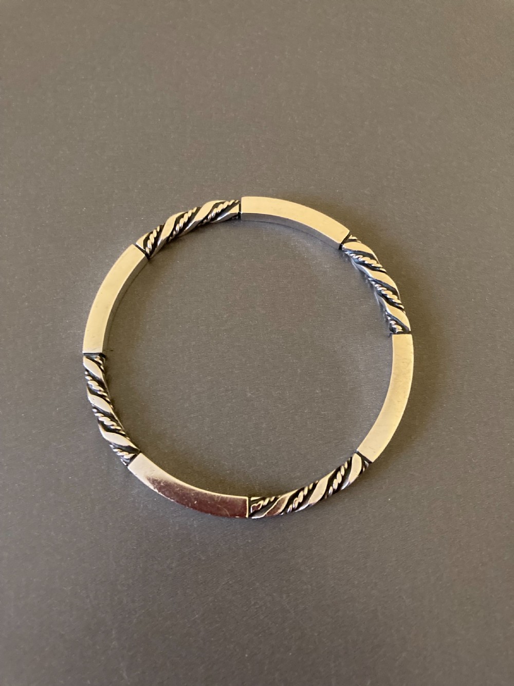 Georg Jensen Danish Silver Bangle. No 17C. View III