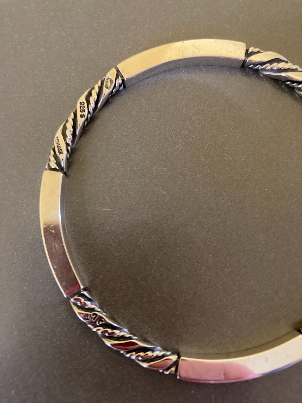 Georg Jensen Danish Silver Bangle. No 17C. View V