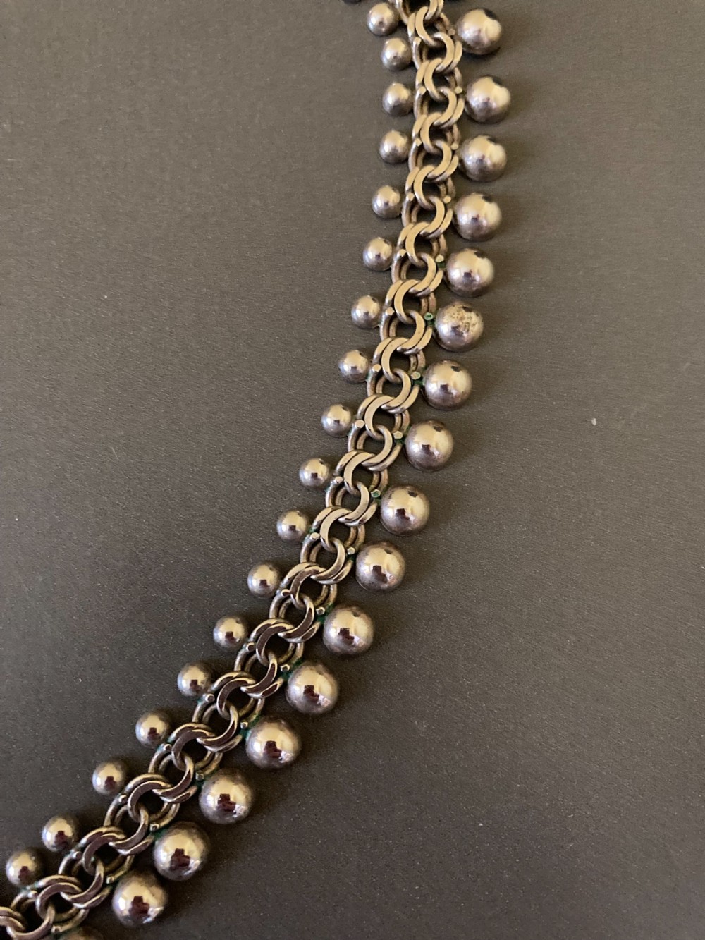 Danish Silver Necklace. 1950s. By Hermann Siersbol. View II