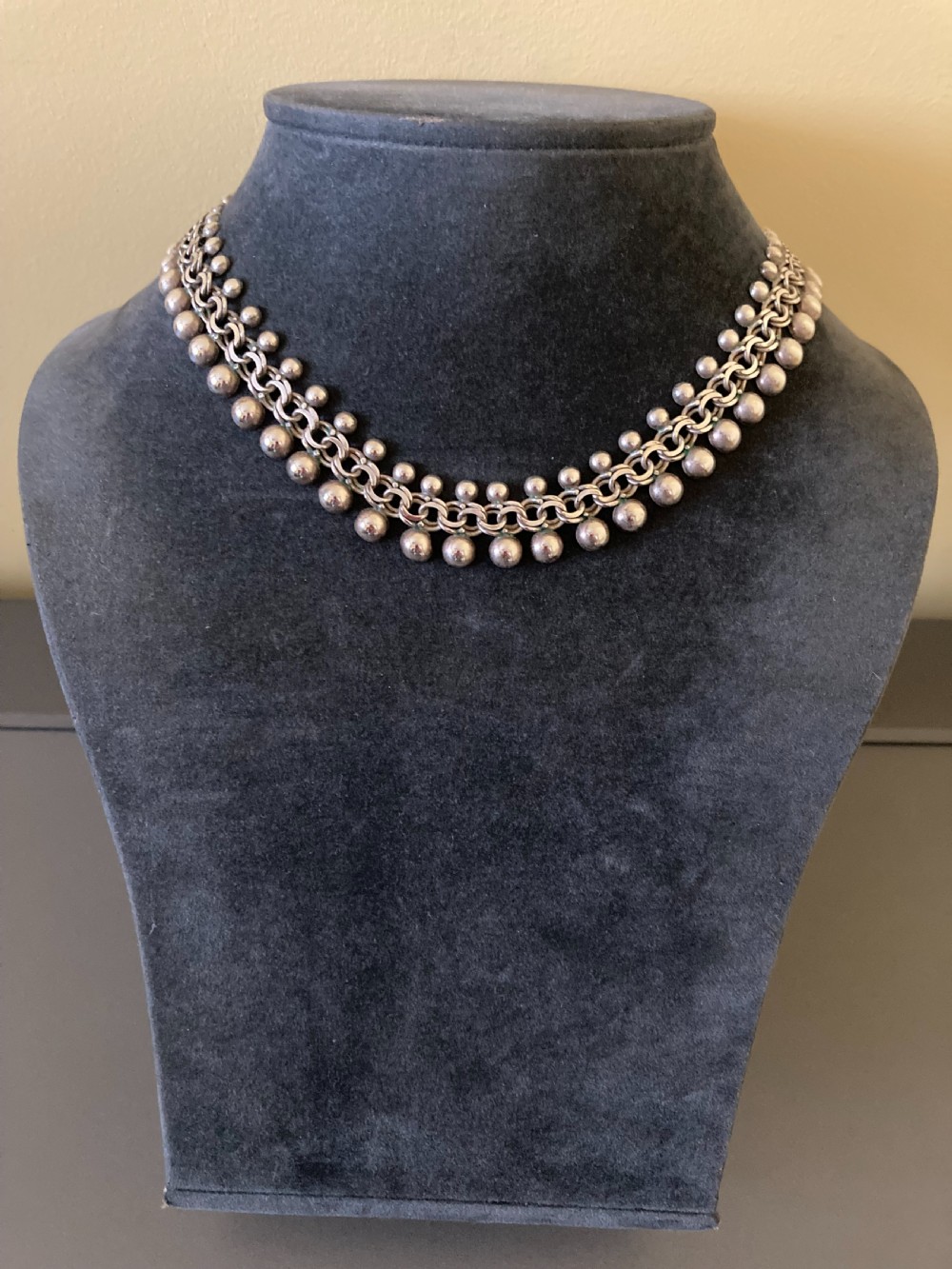 Danish Silver Necklace. 1950s. By Hermann Siersbol. View V