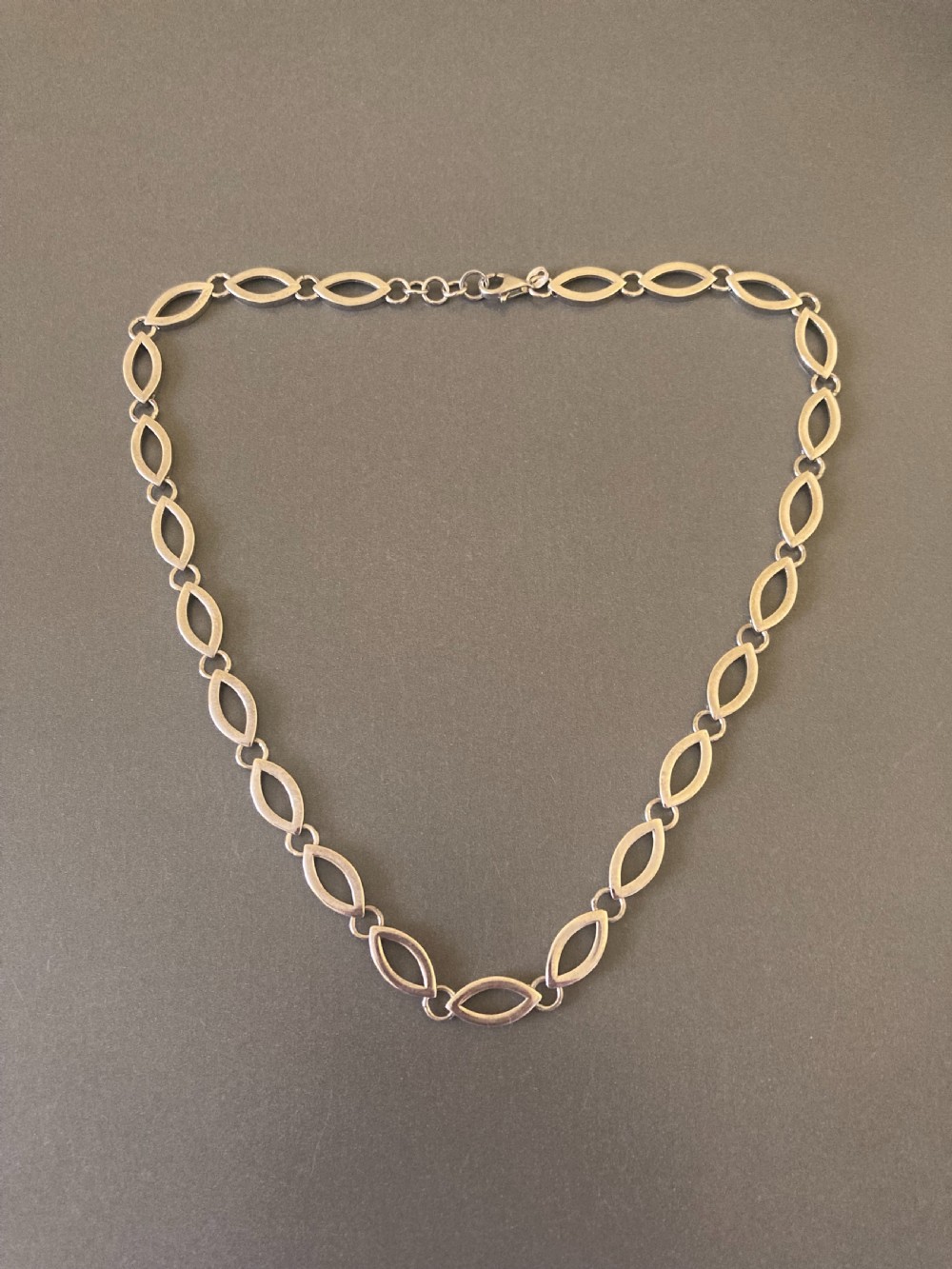 Danish Silver Necklace. 1960s. By Randers Silver.