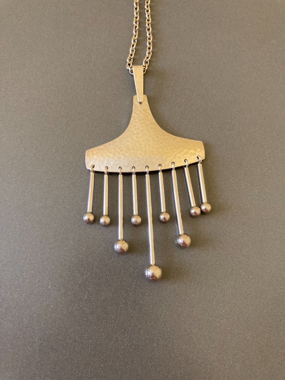 Danish Silver Pendant. 1960s. By Hermann Siersbol.