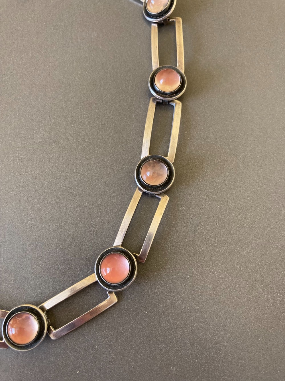 Danish Silver Necklace. By N E From. 1960s. View IV