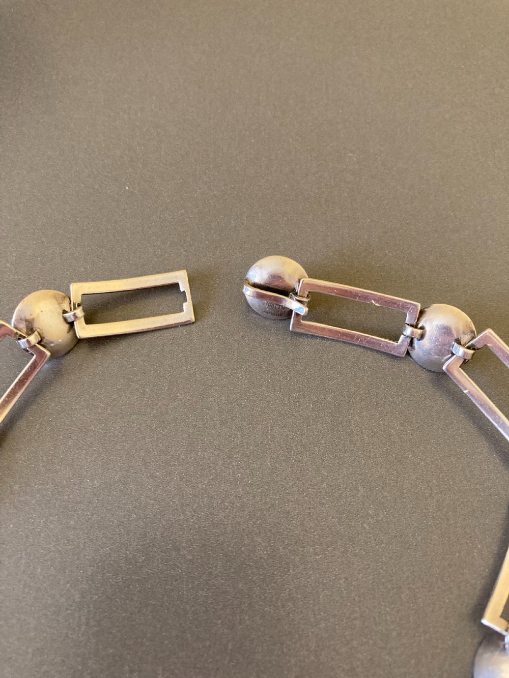 Danish Silver Necklace. By N E From. 1960s. View VI