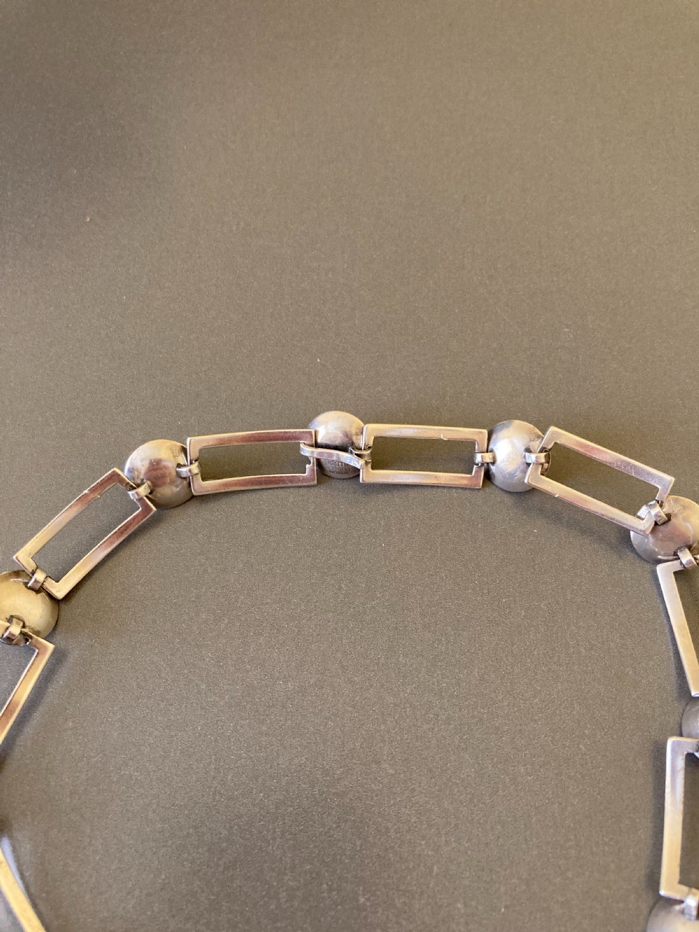 Danish Silver Necklace. By N E From. 1960s. View VII