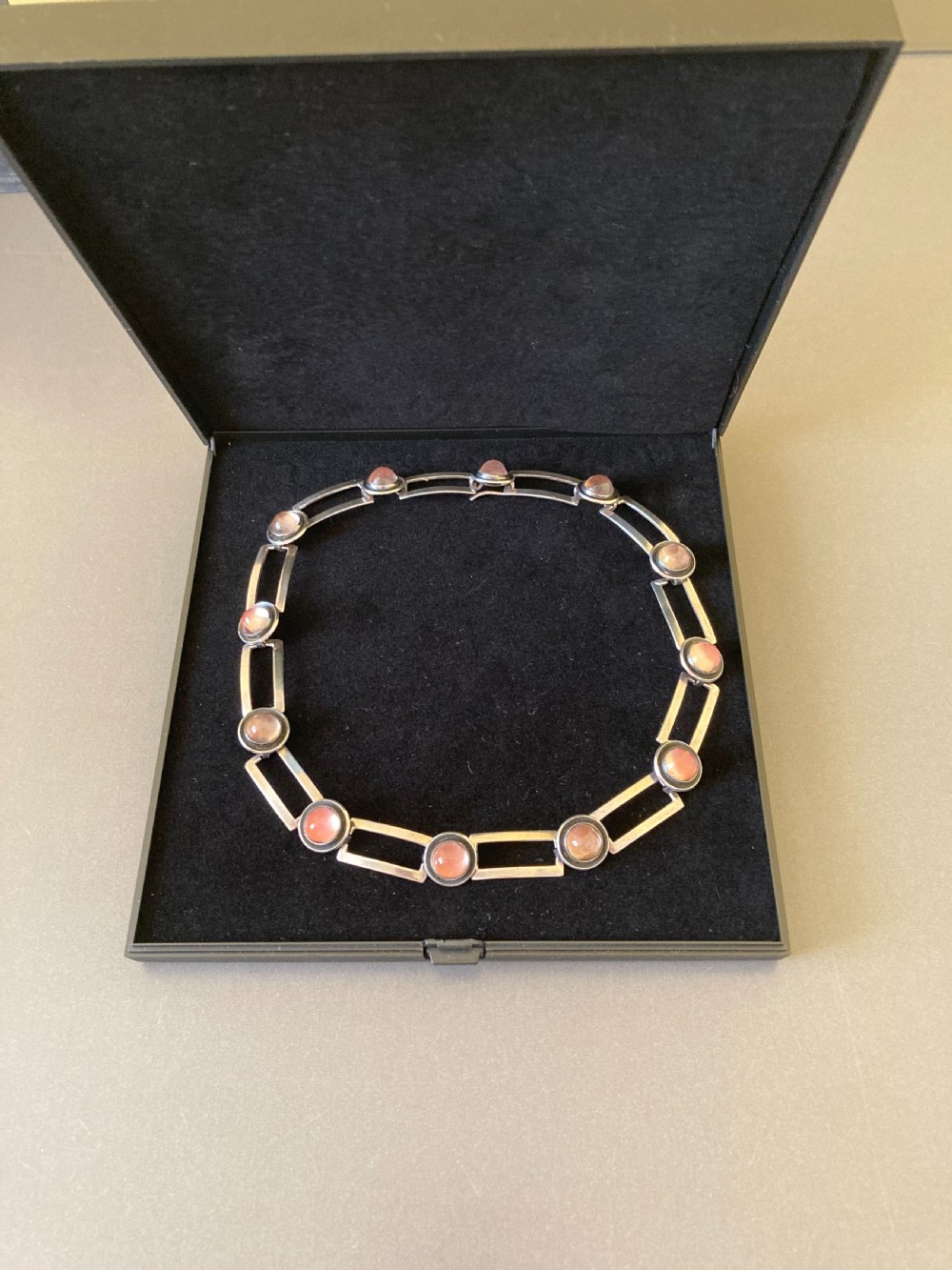 Danish Silver Necklace. By N E From. 1960s. View VIII