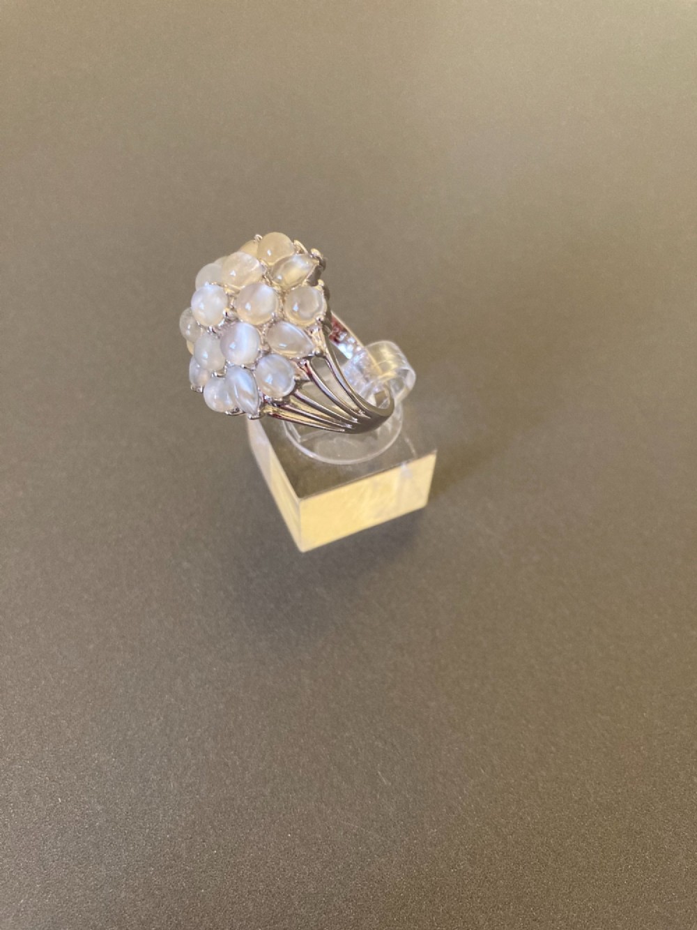 Danish Silver Ring with Moonstones.